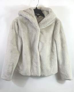 Simply Vera Women Gray Faux Fur Jacket XS
