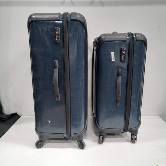 Tumi Tegra Lite Carry On Blue Carbon Hard Case Luggage Bag image number 4