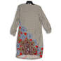 NWT Womens Multicolor Floral Round Neck Pullover Shift Dress Size 4 image number 2
