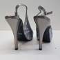Guess Silver Sparkle Open Toe Heels Women's Size 7M image number 4