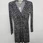 Michael Kors Gray Leopard Print Long Sleeve Dress image number 1