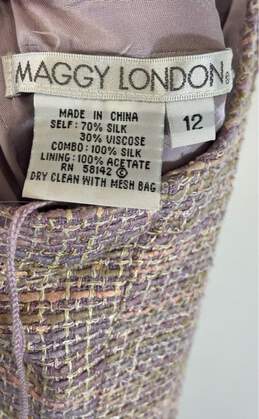 Maggy London Multicolor Knit Formal Midi Dress - Size 12 NWT alternative image