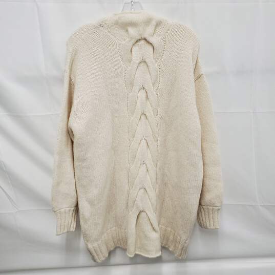 NWT Faherty WM's Frost Stella Baby Alpaca Ivory Winter Cardigan Size M image number 2