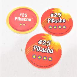 Pokemon Vintage Pikachu Nintendo Cardboard Pog Coin Lot of 3 alternative image