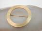 Vintage 14K Yellow Gold Brushed Open Circle Brooch 3.5g image number 2