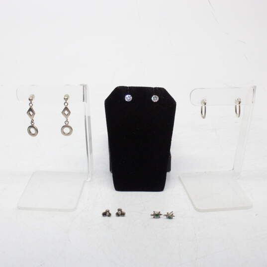 Assortment of 5 Pairs Sterling Silver Earrings - 9.0g image number 1