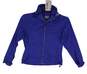 Mens Blue Long Sleeve Full Zip Hooded Athletic Jacket Size XS image number 3
