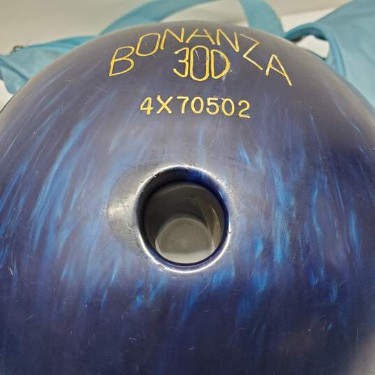 Vintage Bonanza 300 (4X70502) 10LB Women's Bowling Ball W/ Ebonite Bag image number 2