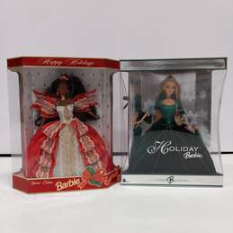 Pair of Holiday Barbie Dolls in Box