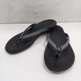 OluKai Ho'oplo Sandals Women's Black Flip Flops Size 6