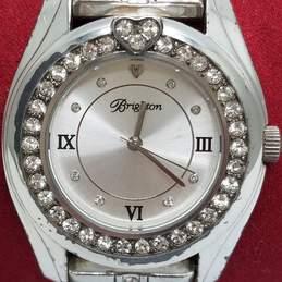 Brighton 35mm Case Crystal Bezel and link Stainless Steel Quartz Watch alternative image