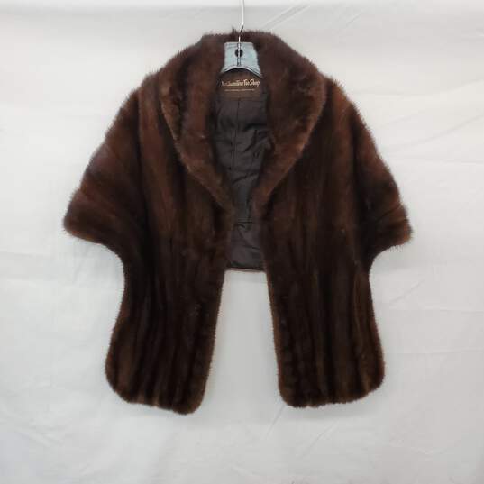 Northwestern Fur Shop Vintage Brown Mink Stole Wrap WM Size M image number 1