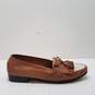 Cole Haan Brown Leather Woven Kiltie Tassel Loafers Shoes Men's Size 8.5 M image number 1