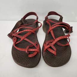 Chaco WM's Classic Red Canvas Strap Sandals Size 9.5