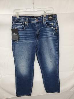 Mn Silver Jeans Co. Frisco HighRise Straight Leg Blue Distressed Jeans Sz 30x28+