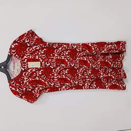 Women's Michael Kors Grenadine Short Sleeve Printed Flared Sweater Dress S