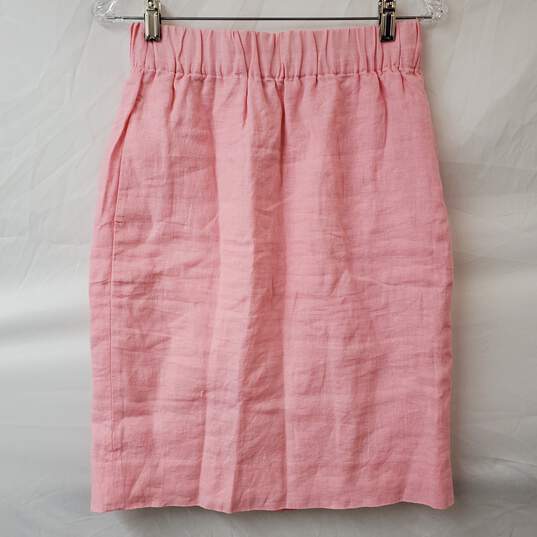 J. Crew Pink Midi Skirt Women's Small NWT image number 1