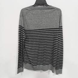 Banana Republic Men's Gray Striped Silk/Linen Sweater Size L with Tag alternative image