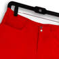 NWT Womens Orange Flat Front Pocket Regular Fit Straight Leg Chino Shorts 6 image number 3