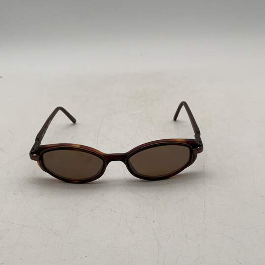 Maui Jim Womens MJ-124-10 Brown Polarized Full-Rim Rectangle Sunglasses image number 2