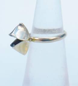 Vintage 14K White Gold Modernist Ring Or Ring Setting For Stone 2.9g alternative image