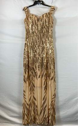 Miss Ord Gold Formal Dress - Size X Large