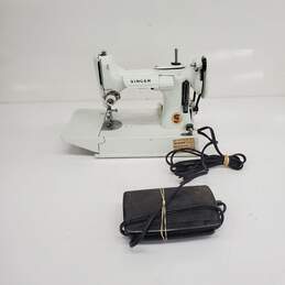 Vintage 1964 White Singer Featherweight Sewing Machine 221k