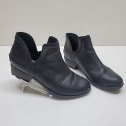 Sorel Lolla II Cutout Womens Ankle Boots Size 8 Black Leather Sz 8