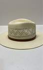 Ultrafino Black Creek Ivory Straw Hat Size M 7 1/8 image number 3