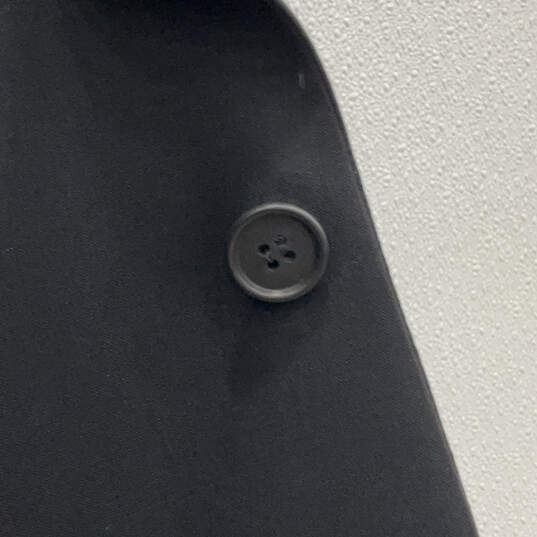 Mens Black Long Sleeve Pockets Notch Lapel One Button Blazer Size 44 R image number 5