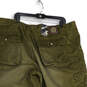NWT Mens Green Corduroy Flap Pocket Straight Leg Cargo Pants Size 46X34 image number 4