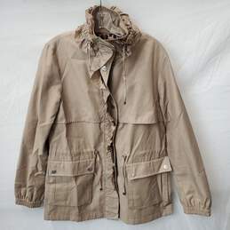 Betsey Johnson Women's Tan Windbreaker Jacket Cotton/Polyester Size M