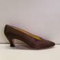 Silvia Fiorentina Satin Pointed Toe Heels Brown 9 image number 1