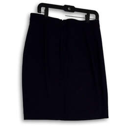 Womens Blue Regular Fit Flat Front Back Zip Straight & Pencil Skirt Size 8 alternative image