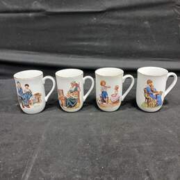 Set of 4 Norman Rockwell Museum Cups