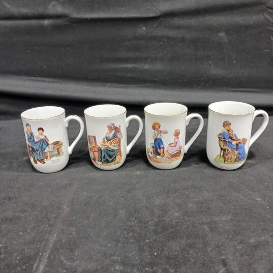 Set of 4 Norman Rockwell Museum Cups image number 1