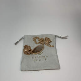 Designer Kendra Scott Gold-Tone Mother Of Pearl Pendant Necklace w/ Dustbag