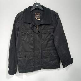 J. Crew Women's Washed & Aged Black 100% Cotton Utility Jacket Size M