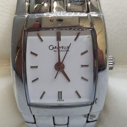 Caravelle By Bulova A3 19 x 23mm Quartz Bracelet Stainless Steel Watch 67.0g image number 2