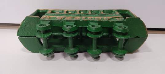 Vintage Green Cast Iron Trolley Toy image number 5
