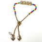 Designer Betsey Johnson Gold-Tone Rhinestone Adjustable Beaded Bracelet image number 3