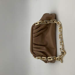 V Couture Handbag Purse By Kooba Tan Gold Hardware Zipper Top Interior  Pockets