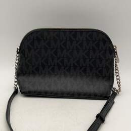 Michael Kors Womens Black Leather Zipper Adjustable Strap Crossbody Bag Purse alternative image