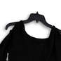NWT Womens Black Long Sleeve Scoop Neck Pullover Blouse Top Size Medium image number 3