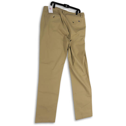 NWT Mens Voyager Tan Low Rise Flat Front Slash Pockets Chino Pants Size 36T image number 2