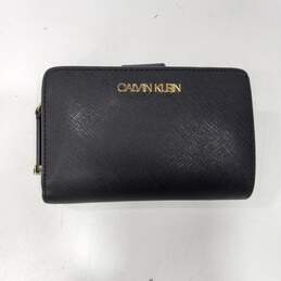 Calvin Klein Leather Wallet w/ Gold Accents