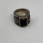 Designer Silpada 925 ALE Sterling Silver Onyx Crystal Cut Stone Band Ring image number 2