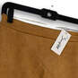 NWT Womens Tan Faux Suede Back Zip Straight & Pencil Skirt Size Large image number 4