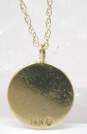 14K Yellow Gold Personalized Etched Circle Pendant Necklace 1.4g image number 6
