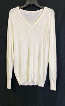 Christian Dior White Vintage Sweater - Size Large